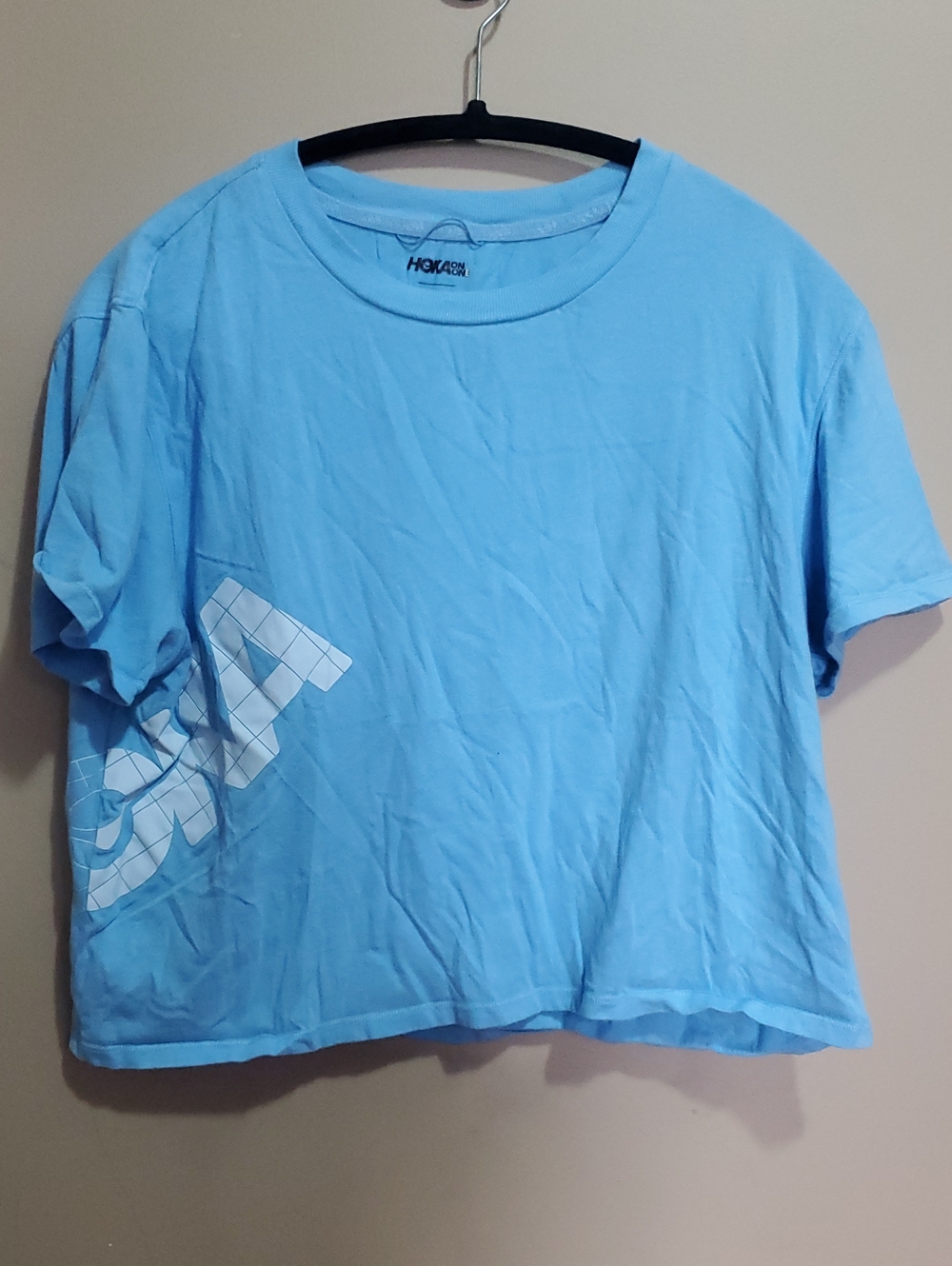 Hoka Light Blue Logo Graphic Tee Size Large